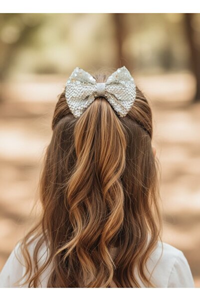 UniqueHandMade Χειροποίητο αυτόματο παιδικό κούμπωμα με φιόγκο με παγιέτες με...