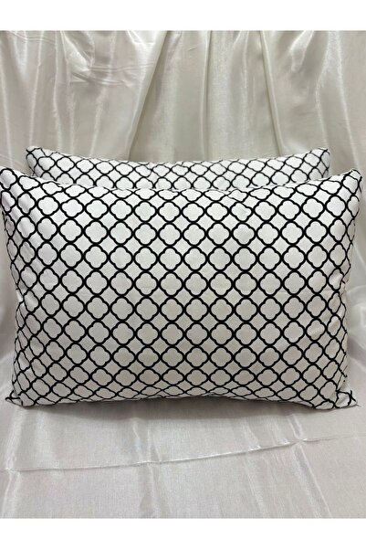 Belsina سلسلة بيضاء |   2 غطاء وسادة بسحاب |   50×70 سم 90% قطن