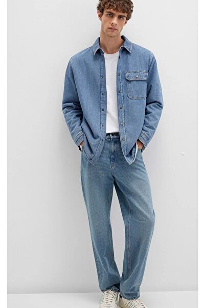 Mavi 0211186 Jeremy Classic Denim Faux Fur Indigo Blue Men's Denim Jacket Jeans