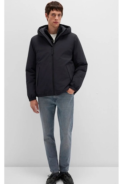 Mavi 0110617 Hooded Men's Coat Black