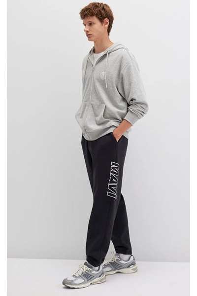 Mavi 0010208-900 Logo με τύπωμα Ανδρικό Φούτερ ΜΑΥΡΟ