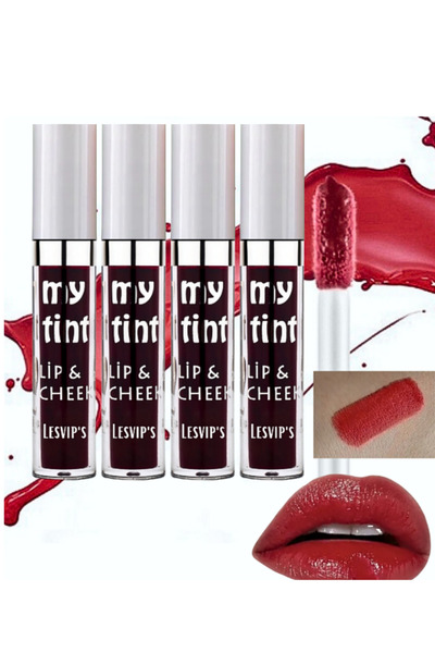 Lesvip's 4 adet 24 saat kalıcı dudak ve yanak renklendirici tint