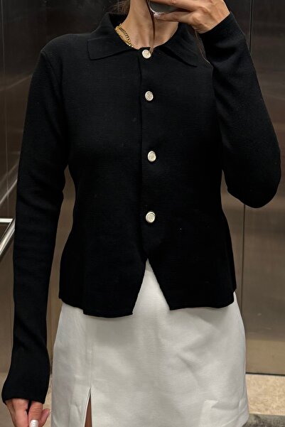 Noi Belis Polo Yaka Premium İplik Slim Fit Triko Hırka AW25HI0010