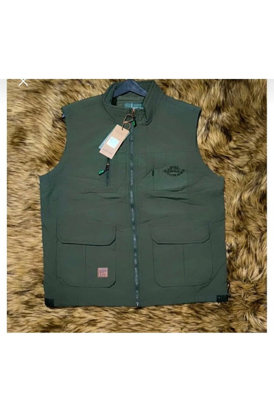SUİT AYDIN Yelek Outdoor Dört Mevsim Çok Cepli Hızlı Kuruyan Bej BİR BEDEN BÜ...