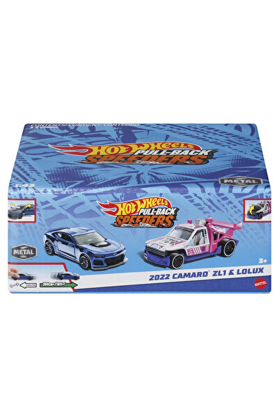 HOT WHEELS SET 2 MASINUTE METALICE PULL BACK CAMARO ZL1 2022 SI LOLUX 1:43