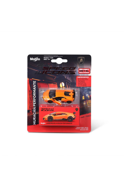 Maisto ΕΙΚΟΝΙΔΙΑ ΤΑΧΥΤΗΤΑΣ LAMBORGHINI HURACAN PERFORMANCE ΠΟΡΤΟΚΑΛΙ ΜΕΤΑΛΛΙΚΟ ΑΥΤΟΚΙΝΗΤΟ ΚΛΙΜΑΚΑ 1 ΕΩΣ 64