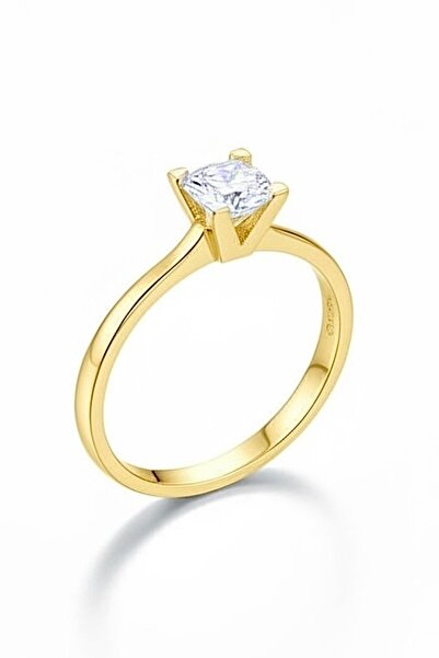 Çgk Çiğdem Gürel Kuyumculuk 8 Ayar Kadın Şık Tektaş Altın Yüzük