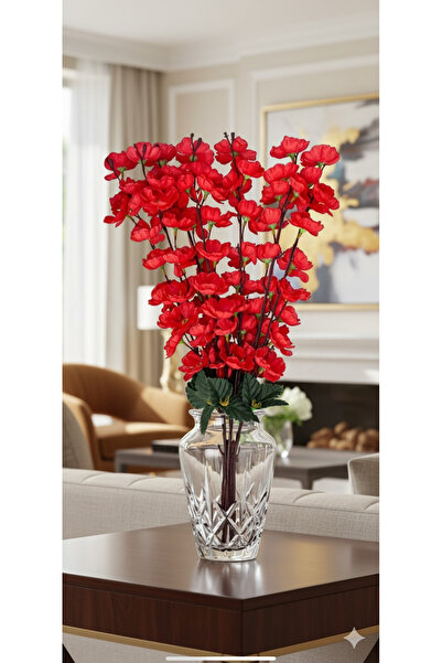 yapay çiçek evi 1 adet Yapay Çiçek Bahardalı Japon Kiraz Çiçeği 9 Dallı 57cm ...