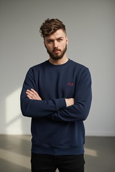 EGEVİA Unisex Regular Fit 3-Thread Fleece-Lined Sweatshirt