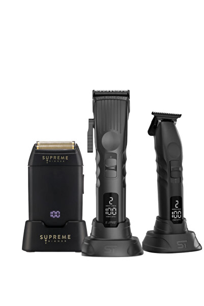 Supreme Trimmer Fade Pro Tıraş Makinesi Seti – Crunch Sıfırlama Makinesi + 2S...