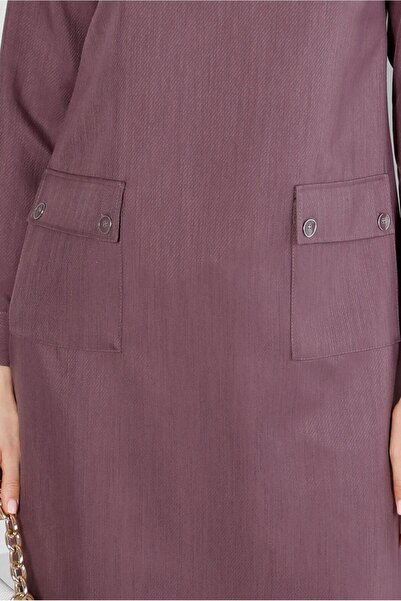 Alvina Slit Detailed Pocket Tunic - 43424