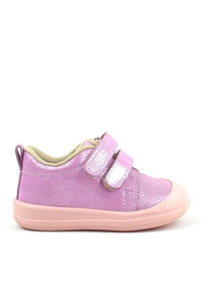 Rakerplus Sonic Genuine Leather Pink Glittering Anatomical Baby Sneakers