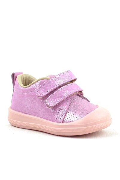 Rakerplus Sonic Genuine Leather Pink Glittering Anatomical Baby Sneakers