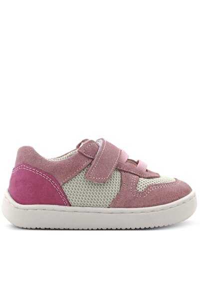 Rakerplus Bob Genuine Leather Powder Pink Barefoot Velcro Elastic Baby Sneaker Shoes