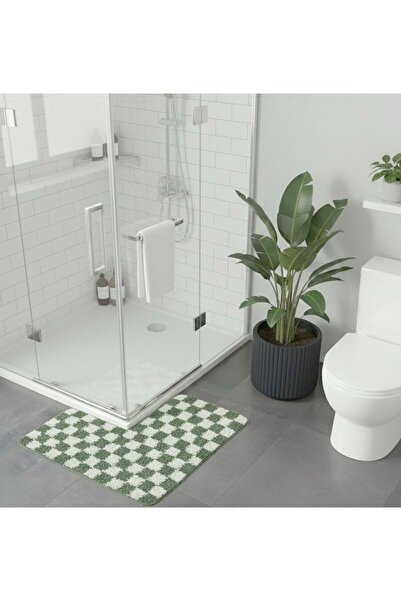 EUROBANO Checker Patterned Corner Mat Chess Collection 80X80 cm