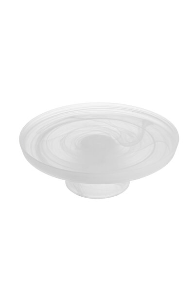 Host Luxury glass serving platter with matte white base, 32 cm