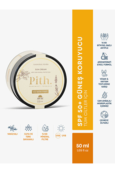 PİTH PHARMACY FORMULA واقي الشمس PITH 50+ SPF لجميع أنواع البشرة 100% معدني ب...