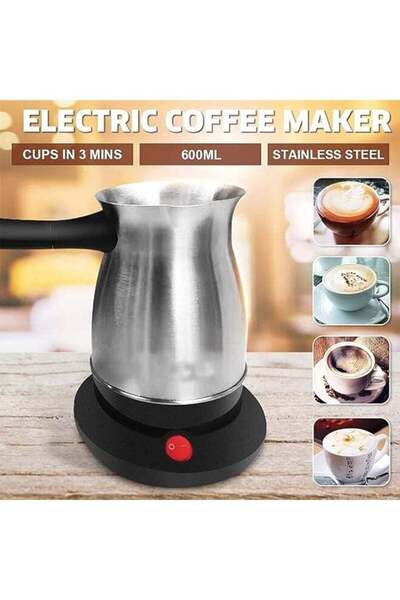 fulina Electric Coffee Maker,Stainless Steel Collapsible Handle,1 to 5 Cups Capacity, (600ml)