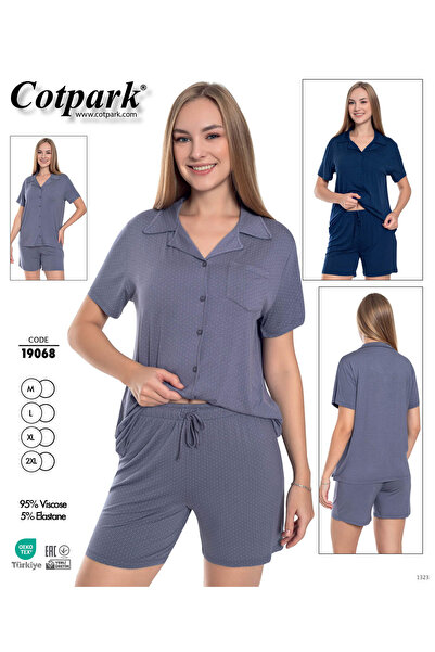 Cotpark Ženska Viskoza Pamučni džersej tkanina Na dugmad sprijeda kratki ruka...