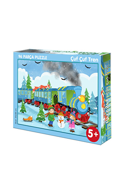 Bonkido 96 Parça, 4 Yaş Puzzle "çufçuf Tren" Puzzle Ebat 34x48cm