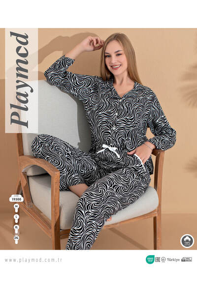 Cotpark Pamuk Komad ženske pidžame dugih rukava set 19500