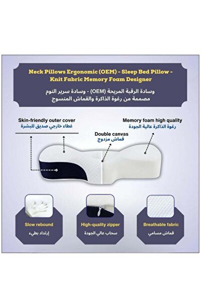 fulina Memory Foam Bed Pillow, Orthopedic Pillow for Side Sleeping Shoulder and Neck Pain Relief