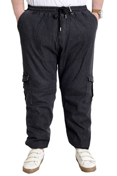 ModeXL Mode Xl Men's Jeans Chıef Blue Elastic 23919 Black