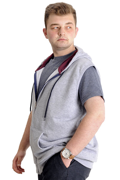 ModeXL Mode Xl Men's Large Size Vest Kangaroo Pocket Zippered 23620 Grimelange