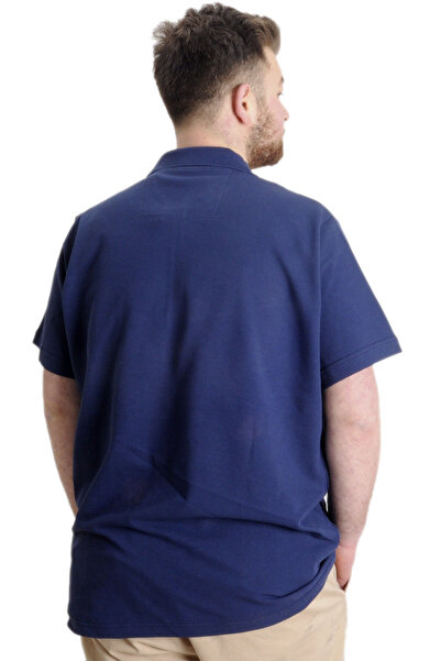 ModeXL Mode Xl Large Size Men's T-shirt Polo Fragmented 23325 Blue