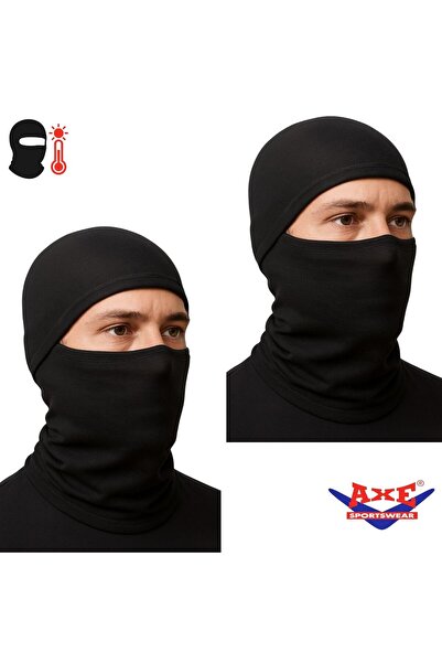 AXE SPORTSWEAR Unisex Winter Black Thermal Balaclava - Πακέτο 2, Λεπτό αντιανεμικό, Κράνος μοτοσικλέτας σκι Balaclava