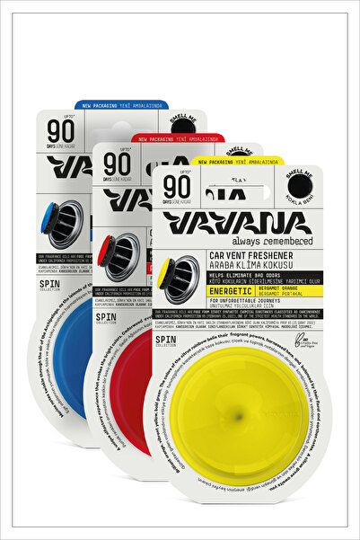 VAVANA Araba Klima Kokusu, Spin Oto Kokusu, Otomobil Kokusu 3'lü Set - Artist...