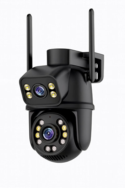 yollayenilensin 6MP Çift Lensli WiFi PTZ Dome Kamera 360° Renkli Gece Görüş I...