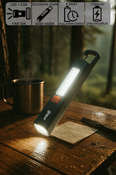 Mioji Mio LTT1 LED+COB Şarj Edilebilir Kamp Lambası El Feneri