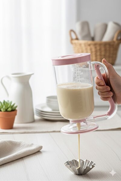 DİVAYS Pankek Dağıtıcı Hamur Porsiyonlayıcı  Şekillendirici 900 ml Dökme Aparatı