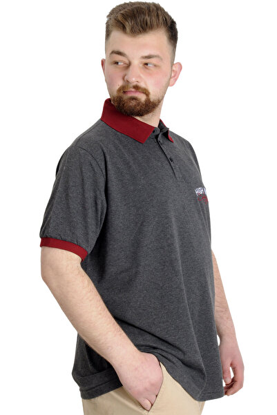 ModeXL Mode Xl Large Size Men's Polo T-shirt Sailing 23344 Antramelange
