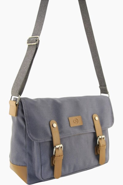 QUB CLUB Unisex Canvas Business School Messenger Bag