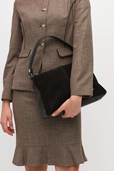 AKSWSUAR Süet Omuz Çantası