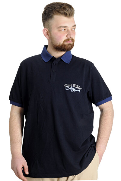 ModeXL Mode Xl Large Size Men's Polo T-shirt Sailing 23344 Navy Blue