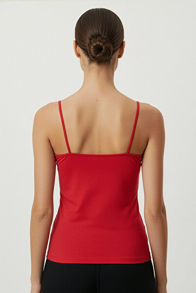 HNX Cotton Collar Lace Thin Strap Women's Tank Top