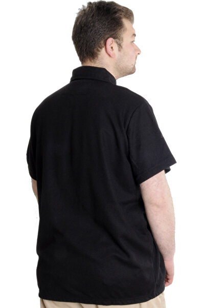 ModeXL Mode Xl Large Size Men's T-shirt Polo Pocket Golf Waffle 23320 Black