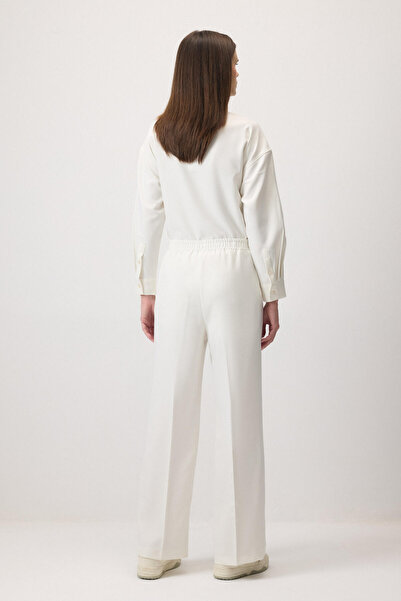 Touché Privé Ribbed Pants with Elastic Waist