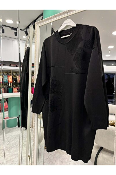 MRM MERAM BUTİK Dna Mercerized Tunic Floral Silvery - Black - 2