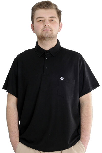 ModeXL Mode Xl Large Size Men's T-shirt Polo Pocket Golf Waffle 23320 Black