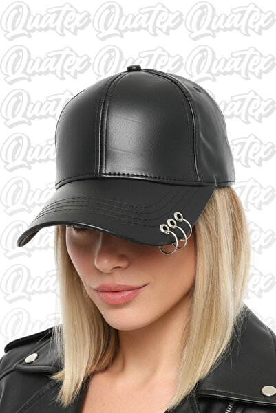 QUATEX Leather Hat - Black 100% Leather Unisex Model