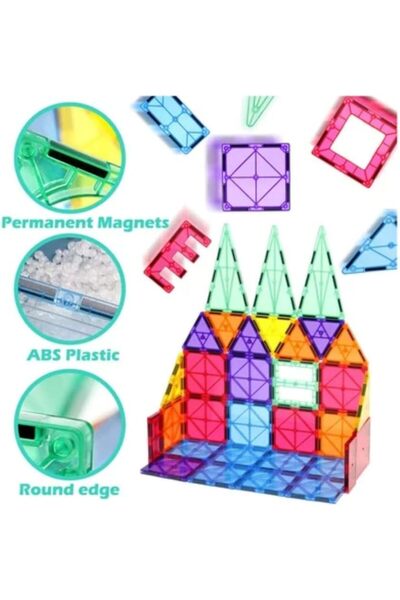 TEGRILO 120 Pcs 3D Magnetic Building Blocks Kids Building Blocks Set Magnetic Building Construction