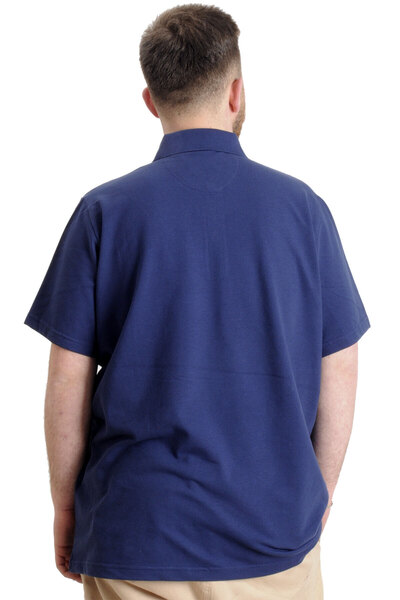 ModeXL Mode Xl Large Size Men's T-shirt Polo Piece Summer 23331 Indigo