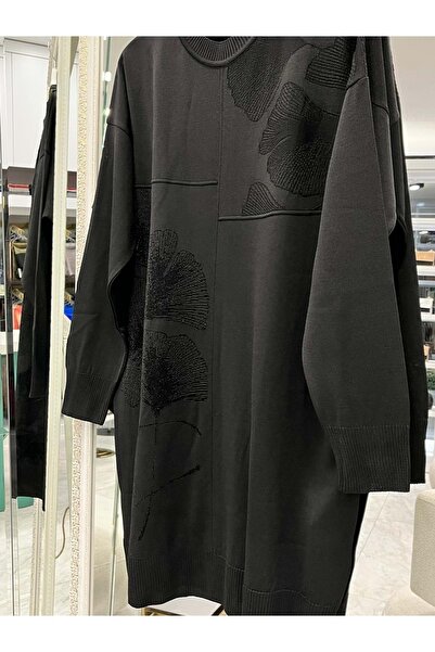 MRM MERAM BUTİK Dna Mercerized Tunic Floral Silvery - Black - 2