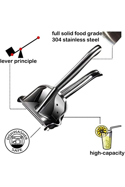 TEGRILO Stainless Steel Heavy-Duty Manual Fruit Juicer -