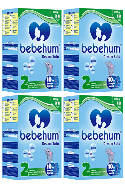 bebehum 2 No Devam Sütü 6-9 Ay 800 gr x 4 Adet