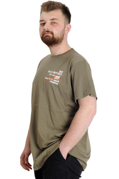 ModeXL Mode Xl Великий розмір Чоловіча футболка Culture 23146 Хакі